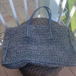 Navy blue beach bag